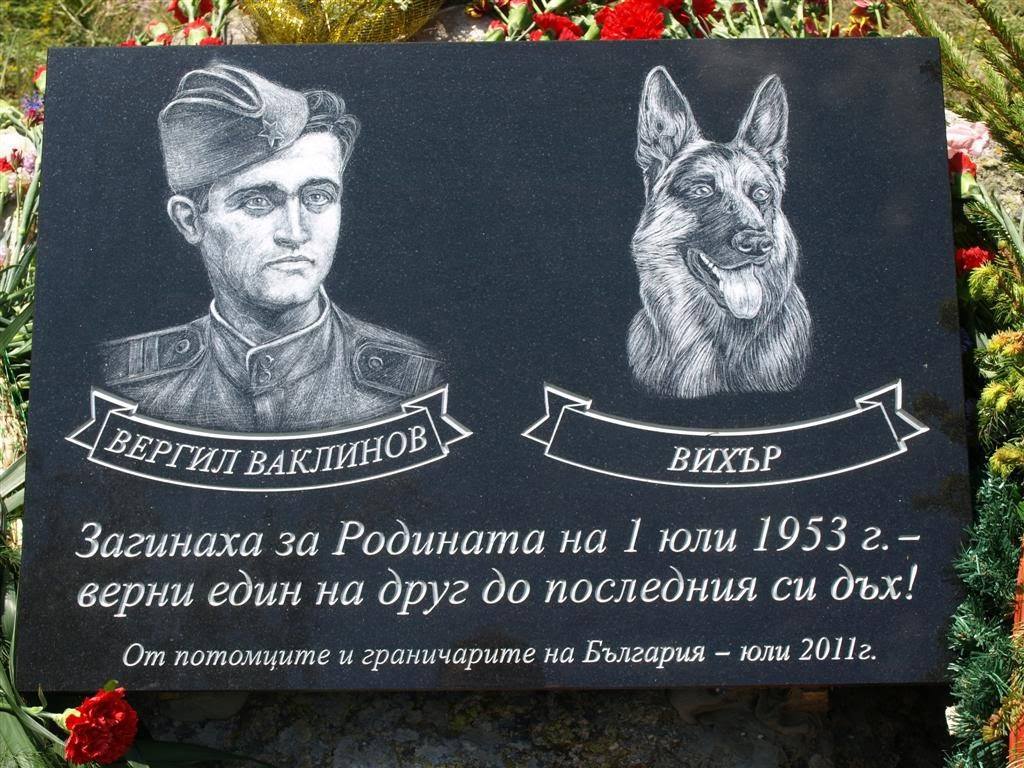 Граничарят Ваклинов и граничарското куче Вихър - герои на Българската народна армия!